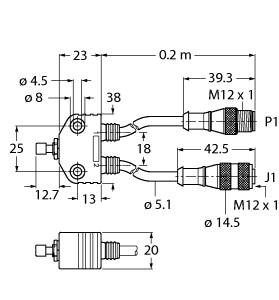 [A3501-29] Turck Actuator and Sensor Accessory, Teach Adapter, For Weld Nut Sensors (VB2-SP1)