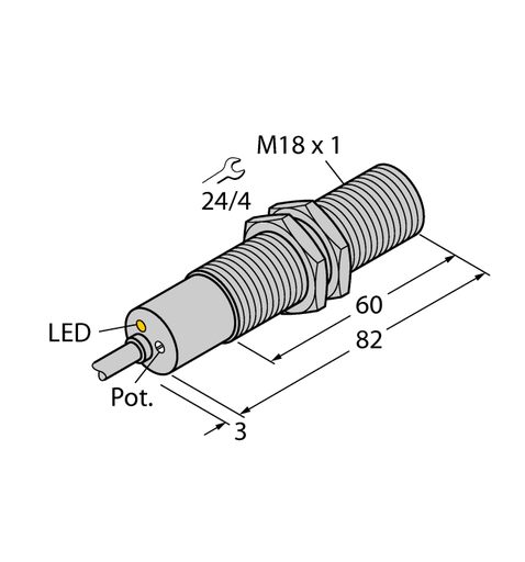 [6870799] Turck  (FCS-M18-AP8X 3M SPLICED)