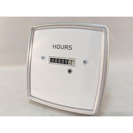 [016-156A-PNZH-C6-FS] CROMPTON FIESTA ELAPSED TIME METER, 3.5", 99999.9HRS, 110/130VAC, ALUMINIUM SILVER BEZEL
