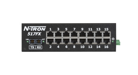 [517FXE-N-SC-15] 500-N Series, 17-Port, N-Tron 517FX Industrial Ethernet Switch with Monitoring, SC 15km