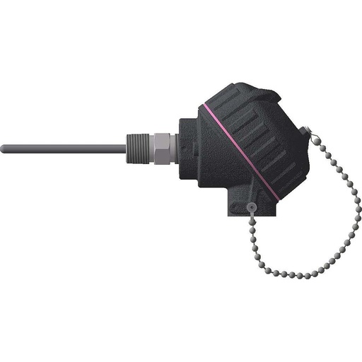 [R1T185L483-004-SC-8HN34] Pyromation Spring-Loaded RTD, Single 3-Wire, 1/4" OD x 4" SS Sheath, Cast Iron Head