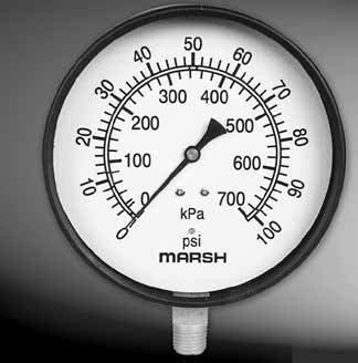 [J1412] Pressure Gauge, 2" dial, 1/4"NPT lower mount, 30"HGx30PSI
