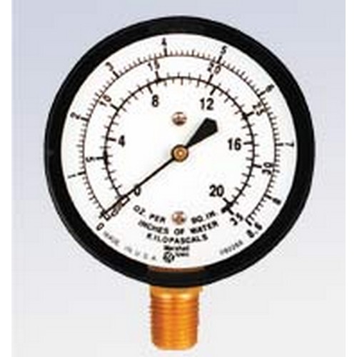 [G22774] PRESSURE GAUGE, 2.5" DIAL, 1/4" NPT CENTER BACK CONNECT, 0-5 PSI