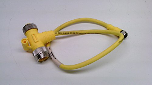 [U-45166] Turck Double-ended Cordset, Straight Male Connector to Right angle Female Connector (RSM WKM 96-1M/CS12299)