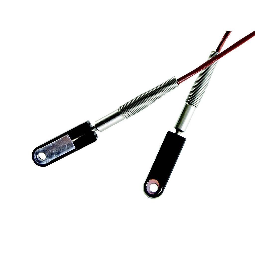[TST2TUJ25] True Surface Thermocouple Type J, FEP 26GA Solid Wire, Ungrounded, 300" Lead Length, 1 1/2" Split Lead Termination