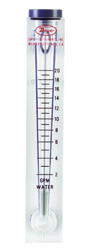 [VFC-143] Visi-Float Acrylic Flowmeter, 5" Scale, 1"FNPT Back Connection, 2-20GPM Range