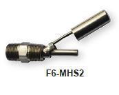 [F6-MHS2] Horizontal Mount Level Switch, 304SS Float and Stem, 363 psig, 22 AWG, 11.8" Wire Leads, 1/2" NPT,