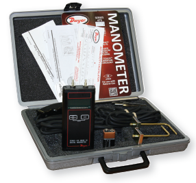 [475-1T-FM-AV] Dwyer Air Velocity Kit Containing Handheld Digital Manometer, 0-20"WC Range, w/ Accessories and Carrying Case