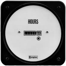 [007-156A-PNZH-C6] CROMPTON ELAPSED TIME SWITCHBOARD METER, 99999.9HRS, 110/130VAC