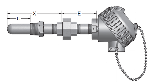 [K8C-8-75-30-8E17-34] Pyromation Industrial Thermocouple