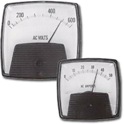 [ST705A400A] PANEL AMP METER, 2.5&quot;, R=0-5AAC, S=0-400AAC, BIG LOOK STYLE