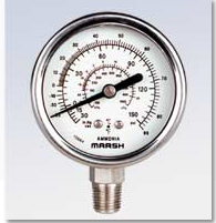 [W0104] AMMONIA GAUGE 63 mm 1/4"BOTTOM CONNECT 30"HG VAC X 150 PSI