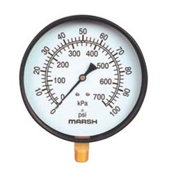 [J2048] PRESSURE GAUGE 0-100 PSI 2" 1/4"CBM 2% ACCURACY