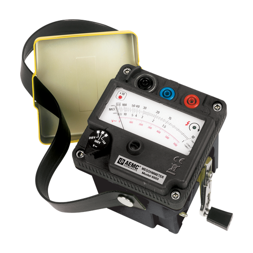[2126.52] AEMC Megohmmeter Model 6503 (Hand-cranked, 250V, 500V, 1000V) Replacement for Cat #2126.51