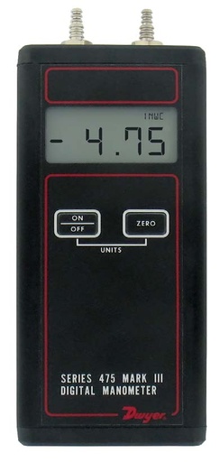[475-000-FM] Intrinsically Safe Handheld Digital Manometer, 0-1"WC