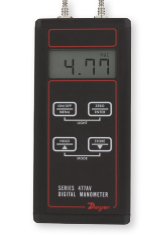 [477AV-3] Digital manometer, range 0-200.00" w.c., air velocity/flow modes