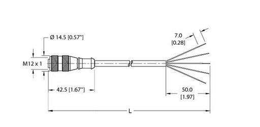 [U5249] Turck Actuator and Sensor Cordset, Connection Cable (RK 4.5T-20)