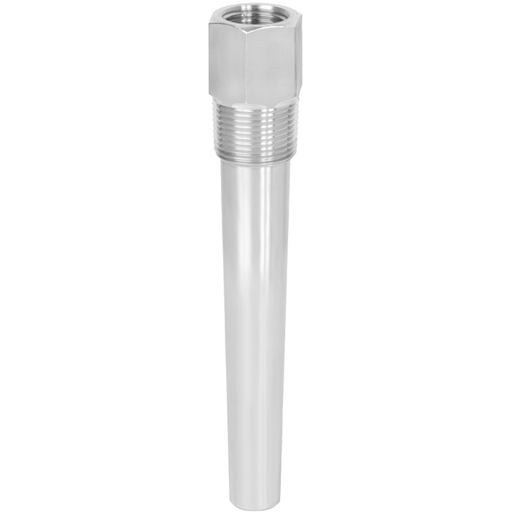 [50TH2S010BR] Wika Threaded Thermowell, Straight, 1/2" x 1/2", Brass, 1" 'U' Dimension