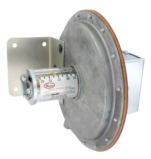 [1638-5] Large diaphragm pressure switch, range 2.0-6.0" w.c., approx deadband @ 0.07 min. set point, 0.25 max. set point.