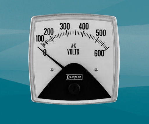 [016-02AA-LSSN-C7-S2] CROMPTON MODEL 16, 3.5", AC AMMETER, 5 AMP INPUT 800 AMP SCALE 60/50 Hz