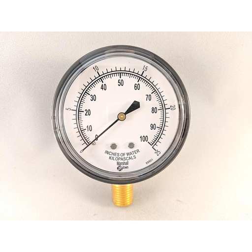 [G22705] PRESSURE GAUGE, 2.5" DIAL, 1/4" NPT BOTTOM CONNECT, 0-60" H2O