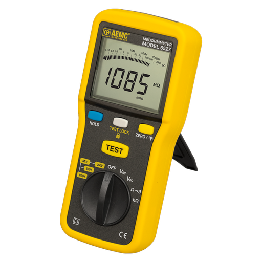 [2126.53] AEMC Megohmmeter Model 6527 (Digital 250V, 500V, 1000V, Continuity, 400kΩ, V)