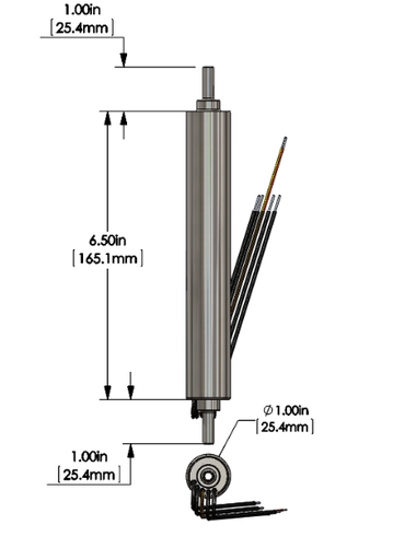 [FLC-9] Watlow Fluent Base Heater 1" O.D. x 6.5" Length 240V 3000W Watt Density (W/In^2) 375 Outlet Fitting 1/4" Straight Inlet Fitting 1/4" Straight Internal Baffle Included Power and T/C Length 12 Inches Minimum High Limit Sensor K Thermocouple (350 C Max Temp)