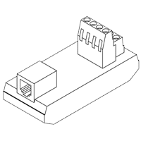 [DRRJ11T6] RJ11/RJ12 Connector to Terminal Adapter