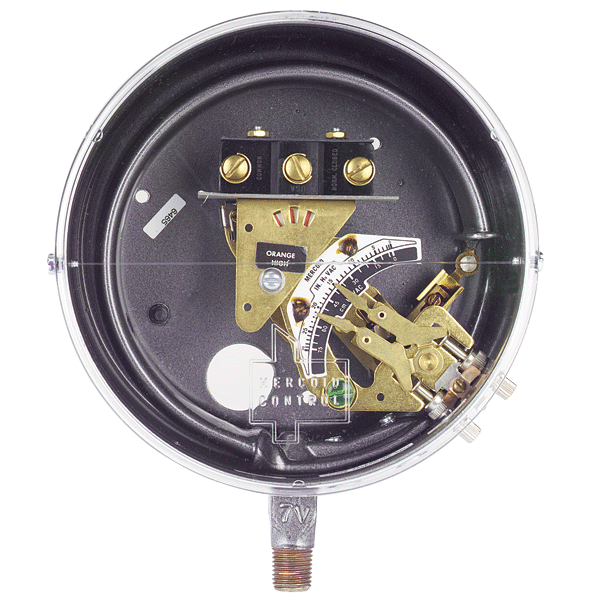 [DA-7031-153-8] DA Series Bourdon Tube Pressure Switch, SPDT Snap Switch, Adj Deadband, 10-200 PSIG Range