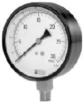 [UA20J4C] WEKSLER UTILITY GAUGE, 2" DIAL, 1/4"NPT BACK CONNECT, 30"-0-30PSI/100-0-200kPa