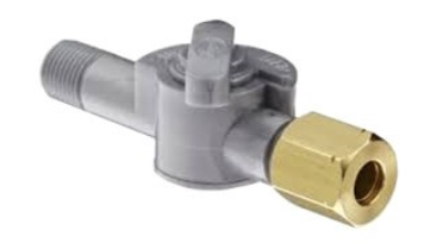 [A-310A] 3-way vent valve, plastic, 1/8" NPT to 1/4" metal tubing, 80 psi rating