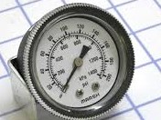 [J2642] General Service Pressure Gauge, 0-30PSI/KPA, 2" Dial, 1/4"NPT Center Back Flush Mount, Dry