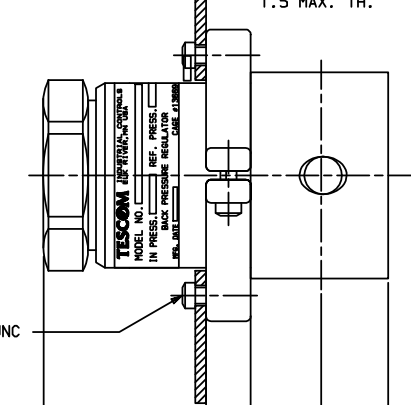 [269-357-2046] Tescom FLUID PRESSURE REGULATING VALVE, 1/4" NPT INLET & OUTLET PORT, 316 SST BODY AND DOME MATERIAL