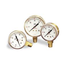 [62838-3000N20] 2" Pressure Gauge; Brass; 3000 PSI; 1/4" Lower