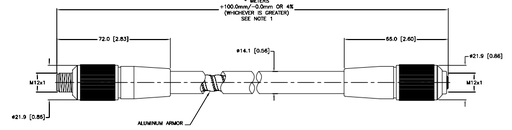 [UX18694] Turck Ethernet Cordset, Extension Cordset (RSAV RKAV 849A-2M)