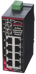 [SLX-9ES-2SC] SLX Series, 9-Port, Sixnet SLX-9ES Unmanaged Industrial Ethernet Switch, SC 4km
