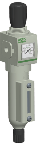 [8652APBP2FA00GN] ASCO Numatics Filter Regulator, 7-125PSI,  5 Micron, Polycarbonate Bowl with Bowl Guard, 1/4"NPT, Low Profile Gauge PSI/bar