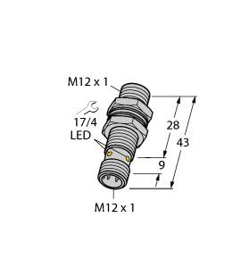 [46072] Turck Inductive Sensor, With Increased Switching Distance (BI4-M12K-AP6X-H1141)