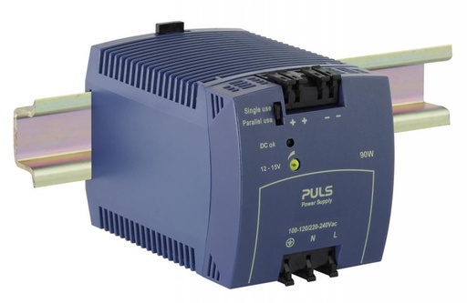 [ML100.102] PULS Power Supply, 90W, 100-120 / 200-240VAC  1PH, 12-15VDC, 7.5-6A