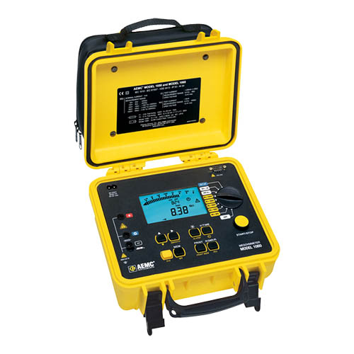 [2130.18] AEMC Megohmmeter Model 6505 (Digital, Analog Bargraph, Backlight, 500V, 1000V, 2500V, 5000V, Auto DAR/PI)