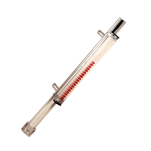 [LMSSM-F03-GP-32.00-L] Barksdale Mini LevelSite, Side/Side Process Connections, ANSI Class 150 1” Raised Face fFange, SS Float, 23" Length