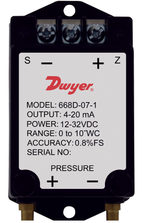 [668D-06-2] Dwyer Series 668B/D Compact Differential Pressure Transmitters