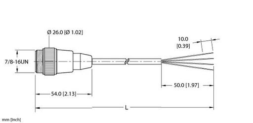 [U99-12652] Turck Actuator and Sensor Cordset, Connection Cable (RSM 40-15M)