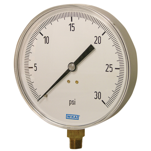 [4277946] 111.25CT Series Brass Dry Contractor Pressure Gauge, 0 to 100 psi