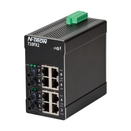 [710FX2-ST] NT-700 Series, 10-Port, N-Tron 710FX2 Managed Industrial Ethernet Switch, ST 2km