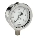 [J7846P] Pressure Gauge, 2.5" Dial, 60 PSI/kPa, 1/4" NPT SS Lower Mount, 304 SS Case, Polycarbonate Lens