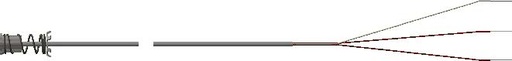 [RBF185LBS3-BST-00-T3B360-2] Pyromation Mini RTD, Single 3-Wire, 1.88" OD x .25" Tin Plated Copper Case, 30' FPM Split Leads (1/4" Strip)