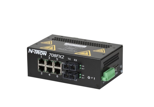 [708FX2-SC] NT-700 Series, 8-Port, N-Tron 708FX2 Managed Industrial Ethernet Switch, SC 2km