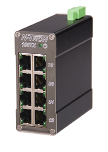 [108TX-MDR] 100 Series, 8-Port, N-Tron 108TX MDR Unmanaged Industrial Ethernet Switch