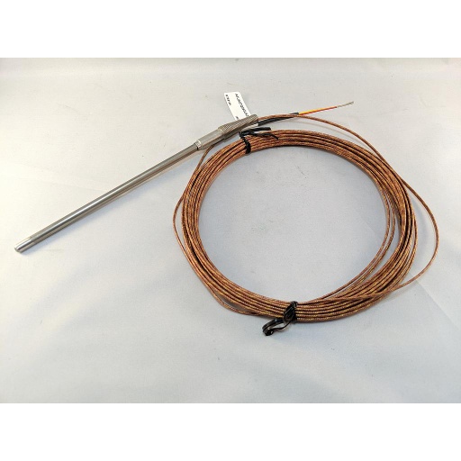 [2187-9286] Watlow 100 Ohm Platinum 3 Wire Rtd, 1/4" Diameter, 6" Long 316SS Sheath, 25' Leads